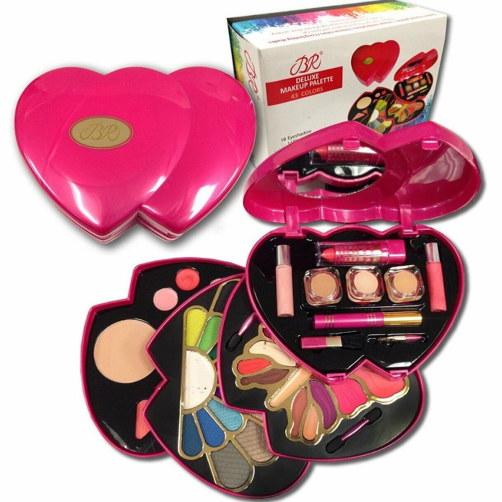 BR Red Double Heart Glamour Girl Makeup Eye Shadow